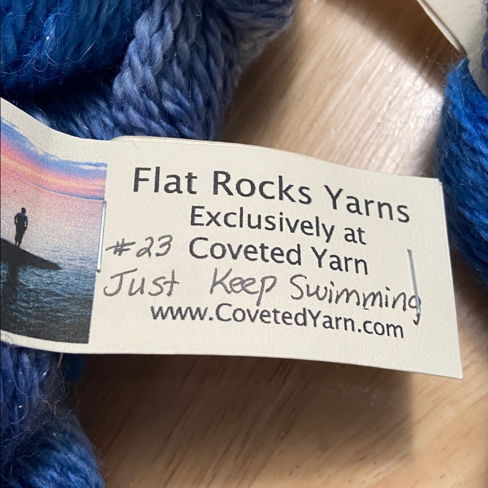 FLAT ROCK YARNS  Hand-dyed Gloucester, MA  #23 Just Keep Swimming  BUNDLE of 3 - Picture 6 of 7